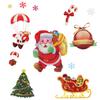 Pegatinas navideñas transfronterizas para ventanas de tiendas, centros comerciales, ventanas, puertas de vidrio, Papá Noel, pegatinas decorativas de vidrio estáticas sin rastro