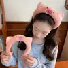 Hucha Huhu~ Lindo Paquete de Pelo de Peluche Rosa Diadema para Mujeres para Lavarse la Cara y Maquillarse Diadema para el Cabello Accesorios para el Cabello para Otoño e Invierno