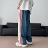 Pantalones de Tres Barras de Secado Rápido de Seda de Hielo para Hombre Verano Estilo Americano Sentido del Diseño Combinación de Colores Nicho Rectos Sueltos Casuales Deportivos