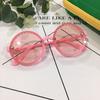 Gafas de Sol Infantiles con Alfabeto 2020 Nuevo Estilo Gafas de Montura Redonda a la Moda Gafas Geniales para Bebé Niño Niña