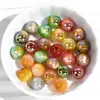 Dingyi K10 Luna Fría Brillante Dorado Electrochapado de Alto Brillo Agujero Pasante Perlas de Resina Perlas Sueltas DIY Cadena de Teléfono Móvil Accesorios de Perlas