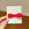 Pasador de Pelo con Lazo de Color Contrastante Macarrón Dulce Pinza Lateral para Flequillo Roto Pinza de Pato para Flequillo Pasador Lindo Accesorios para el Cabello