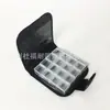 Venta al por mayor de fábrica caja de pastillas de 16 compartimentos impresión dividida plástico viaje portátil caja de pastillas embalaje de funda de cuero exquisita