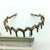 3801 Faixa de Cabelo Onda Feita à Mão Chiffon Dentada Estampa de Leopardo Faixa de Cabelo Dentada Acessórios Simples para Cabelo