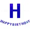 Nova faixa de aniversário de PET com glitter a laser, faixa colorida com letras HAPPY BIRTHDAY para decorações de festa