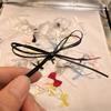 En stock accesorios para el cabello de lazo de cuero PU accesorios para ropa con colgante de corazón hecho a mano DIY decoración de medias caja de regalo