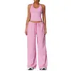 Conjunto de yoga TK Amazon transfronteiriço escovado, secagem rápida, costas bonitas, conjunto esportivo de regata, roupas casuais para corrida e fitness para mulheres