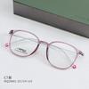 HQ20001 nuevo armazón ovalado de titanio de acero plástico, modifica la forma de la cara, armazón de gafas simple Joker light con gafas al por mayor