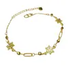 Pulsera de Copo de Nieve de Plata de Ley S925 para Mujer, Estilo de Lujo Ligero de Nicho de Gama Alta, Fresca y Dulce, Joyería Simple Apilable al por Mayor