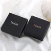 Caja de Cartón para Joyería Tapa Cielo y Tierra Negra Personalizada de Fábrica Caja de Empaque para Joyería Caja de Empaque para Joyería Anillo Collar Pulsera