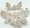 Europa y Estados Unidos venta caliente cristal natural piedra ágata 2 cm mini hongo colgante collar accesorios DIY hecho a mano