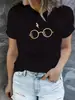 2026 Verano Mujer Holgada Casual Cuello Redondo Manga Corta Camiseta Top Moda Deportiva Deportes Exterior Manga Corta