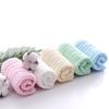 25*50 algodón clase A gasa de seis capas liso toalla infantil pequeña toalla infantil para la cara bebé color caramelo no fluorescente