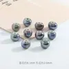 Acessórios para Joias DIY Forno de Galvanoplastia Contas Redondas de Cerâmica Acessórios para Pulseira de Roupa Contas com Furo Grande Material para Pulseira de Contas Soltas