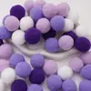 Poliéster Color Alta Elasticidad Pompon Bola de Felpa Pequeña Niños de Jardín de Infancia DIY Decoración Hecha a Mano Material Accesorios Pompon Pequeño