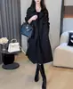 Trench Coat Versátil de Comprimento Médio com Caimento Solto e Design Elegante e Emagrecedor de Botões Duplos para Mulheres Baixas, Roupa de Outono Casual para Mulheres