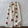 Calça de Pijama de Fleece Coral para Mulheres, Calça Longa de Pelúcia Engrossada de Inverno, Pijama com Bolsos Duplos, Calça de Flanela para Outono e Inverno