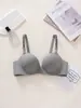 Sujetador Rojo Antideslizante Sencillo para el Año de Nacimiento, Sujetador Invisible sin Aros para Pechos Pequeños, Sujetador Push-Up para Mujer