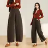Traje de Mujer Pantalones de Pierna Ancha, Nuevo Estilo Primavera/Otoño 2026, Corte Holgado, Adelgazante, Casual, Versátil Pantalones Rectos para Mujeres Petites