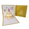 Bolo de aniversário cartão de felicitações estéreo cor música luz gravação 3D criativo cartão de presente de aniversário transfronteiriço Amazon