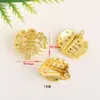 Color oro antiguo flor floreciendo rica mariposa runa perla circón hebilla de conexión cheongsam solapa de presión hebilla accesorios diy