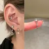 Lindo Brinco de Osso da Orelha Sino Amor Fofo Delicado Brincos de Saturno Feminino Versátil Elegante Parafuso de Osso da Orelha