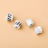 Cuentas Espaciadoras Retorcidas Vintage de Plata Pura 999, Accesorios de Semilla de Pasión, Cuentas Espaciadoras para Manualidades Hechas a Mano, Accesorios para Pulseras