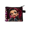 Bolsa de monedas de dibujos animados Miss Betty Estampado LOVE Cierre de cremallera Almacenamiento Bolsa pequeña Portátil para niñas Llavero para monedas Venta al por mayor