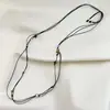 Collar Único de Diseñador Hecho a Mano con Cuentas para Mujer, Cadena para Clavícula Multicapa Versátil y Apilable, Bolso de Cierre de Nicho