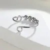 Anillo Giratorio de Nuevo Estilo Transfronterizo Anillo de Rueda Universal Anillo de Ansiedad para Mujer y Hombre Anillo de Cuentas Finas Ajustable Joyería