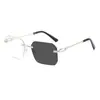 Gafas de Sol Futuristas Sin Montura para Hombres y Mujeres, Protección UV, Elegantes para Ciclismo y Conducir