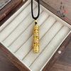 Pingente de Buda portátil banhado a ouro com cobre e ouro de alta retenção de cor, mesmo estilo da Gold Store, com incrustações de diamantes e oito tesouros