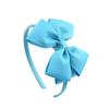 Faixa de costela de poliéster transfronteiriça tiara de laço infantil atacado bolsa de borboleta de camada dupla nó de flor artificial tiara de flor feita à mão atacado