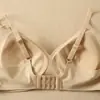 Pedido de Comércio Exterior Waffle Japonês Veludo Franzido Sutiã Sem Aro, Bojo Fixo Fino, Lingerie Sem Costura