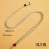 Hebilla Ping An Cuerda de Jade Fina Colgante Versátil Cordón Cadena de Cuello Ajustable para Hombres y Mujeres Cuerda de Jade de Cera de Abeja Dorada