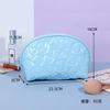 Bolsa de Maquiagem Coração Estilo Y2K Dopamina Bolsa de Maquiagem para Viagem de Negócios Bolsa de Lavar Design Refletivo