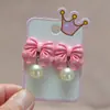Aretes para Niñas, Clip para Oreja, Aretes Indoloros para Niñas Perforadas, Joyería de la Princesa Elsa, Lindos Aretes de Juguete para Niñas Pequeñas