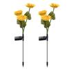 Lámpara Solar de Girasol para Exterior Patio Rosa Lirio Planta Simulada Flor Decoración de Jardín Lámpara de Suelo Césped