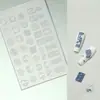Molde de Relieve Fino para Uñas Estilo Chino Flor de Ventana Bordado Floral Lazo Marco de Flor de Bambú Molde de Silicona de Alta Transparencia