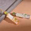 Collar Colgante de Bambú con Jade Hetian Incrustado Moda para Mujer Chapado en Oro Natural Antiguo Chino Cadena Clavicular