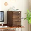 Caja de Almacenamiento de Escritorio Cerradura de Madera Maciza Retro Tipo Cajón Armario de Almacenamiento Dormitorio Oficina Gabinete Utilidad A4 Madera