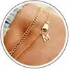 Tobillera de Doble Capa con Forma de Corazón y Letras 26, Chapada en Cobre, Diseño de Nicho Transfronterizo Europeo y Americano, Ajustable, Personalizable, Moderna Joyería para el Pie de Playa