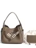 2026 nova bolsa de ombro de couro genuíno, bolsa tote, bolsa de mão de couro bovino de primeira camada, bolsa balde de alta qualidade para o dia a dia, bolsa transversal