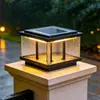 Nueva luz solar para pilar para uso doméstico, luz de pilar de pared para entrada de jardín exterior, luz de patio exterior impermeable, súper brillante