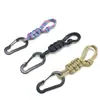 Fivela de copo d'água multifuncional nova transfronteiriça mosquetão ajustável corda de paracord trançada à mão cordão de chave de pulso anti-perda