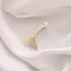 Broche de Laço Coração Simples para Mulheres, Corsage de Luxo, Alfinete Anti-Exposição para Gola Feminina, Alfinete de Cardigã, Acessório de Roupa