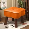 Bancos de Madera Maciza para Uso Doméstico, Taburetes Bajos Acolchados Suaves, Bancos para Mesa de Centro de Sala de Estar, Reposapiés para Sofá, Bancos para Cambiarse de Zapatos, Taburetes Pequeños, Venta al por Mayor de Fábrica
