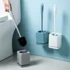 Igual ao de SupermercadosConjunto de Escova Sanitária para Banheiro, Escova de Limpeza Montada na Parede Sem Furar com Base para Uso Doméstico