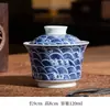Jingdezhen antiguo barro nieve cubierta cuenco taza de té hogar Kung Fu Sancai cuenco de té juego de té traje fábrica al por mayor