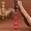 Pingente Chaveiro Original de Cinábrio Mineral com Alto Teor de Areia Dourada Roxa, Pingente de Bolsa do Ano Zodiacal, Atacado e Dropshipping de Joias
